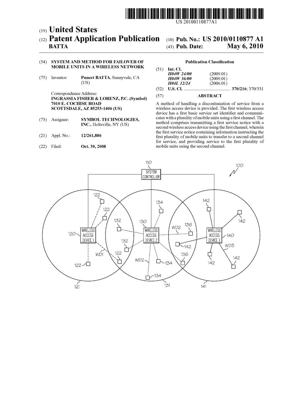 SYSTEM AND METHOD FOR FAILOVER OF MOBILE UNITS IN A WIRELESS NETWORK - diagram, schematic, and image 01