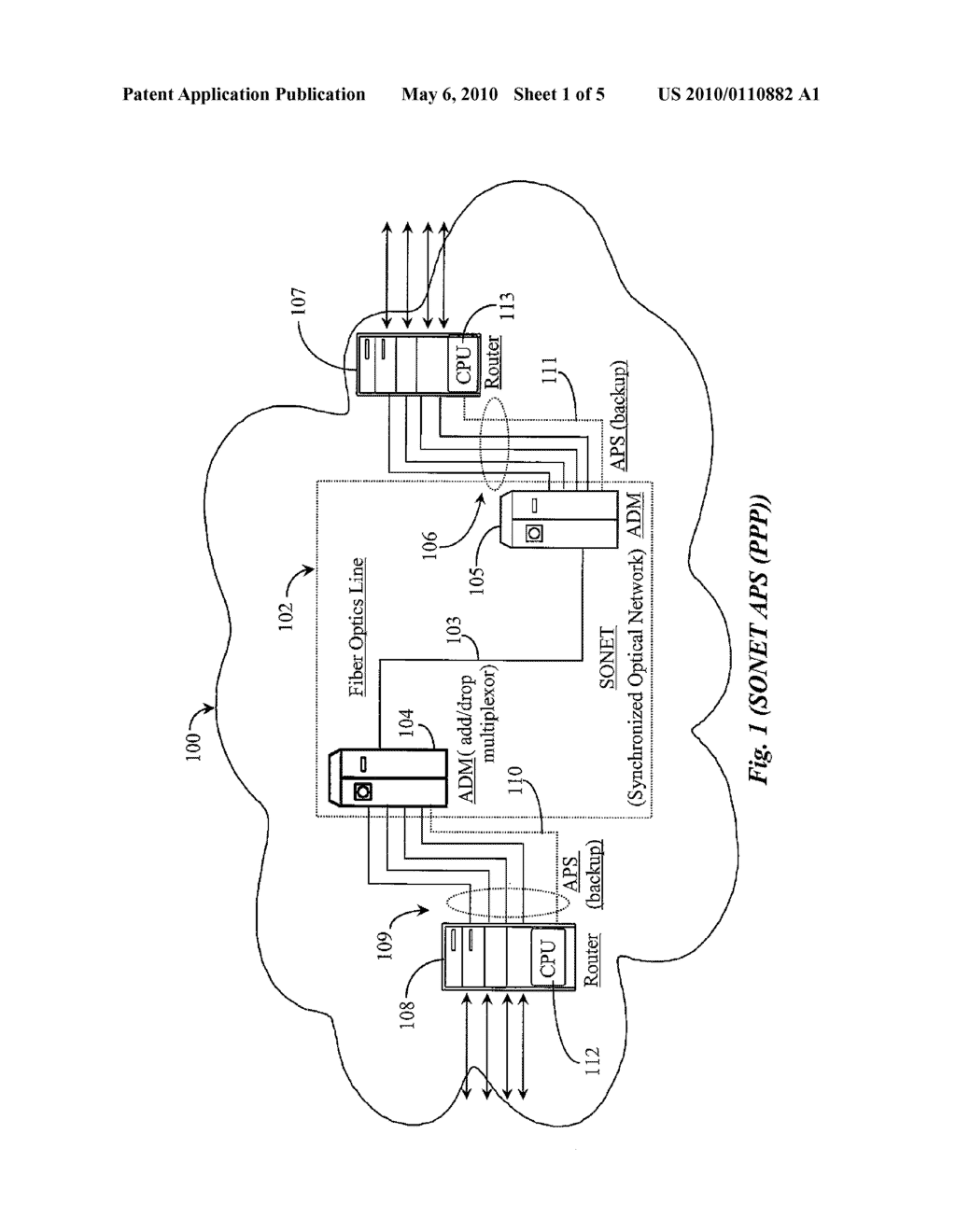 Method and Apparatus for Implementing Automatic Protection Switching Functionality in a Distributed Processor Data Router - diagram, schematic, and image 02