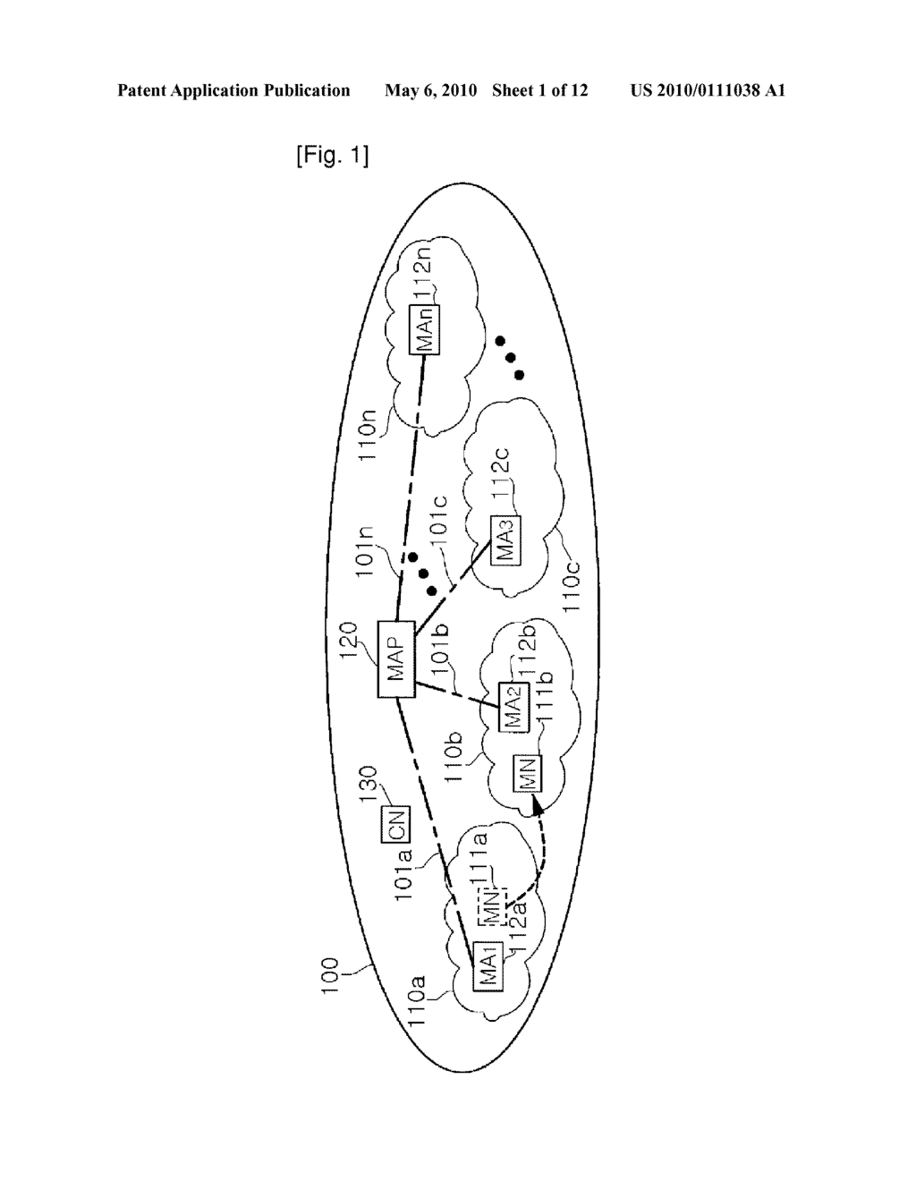 METHOD FOR MANAGING INTERNET PROTOCOL HANDOFF IN NETWORK SYSTEM - diagram, schematic, and image 02