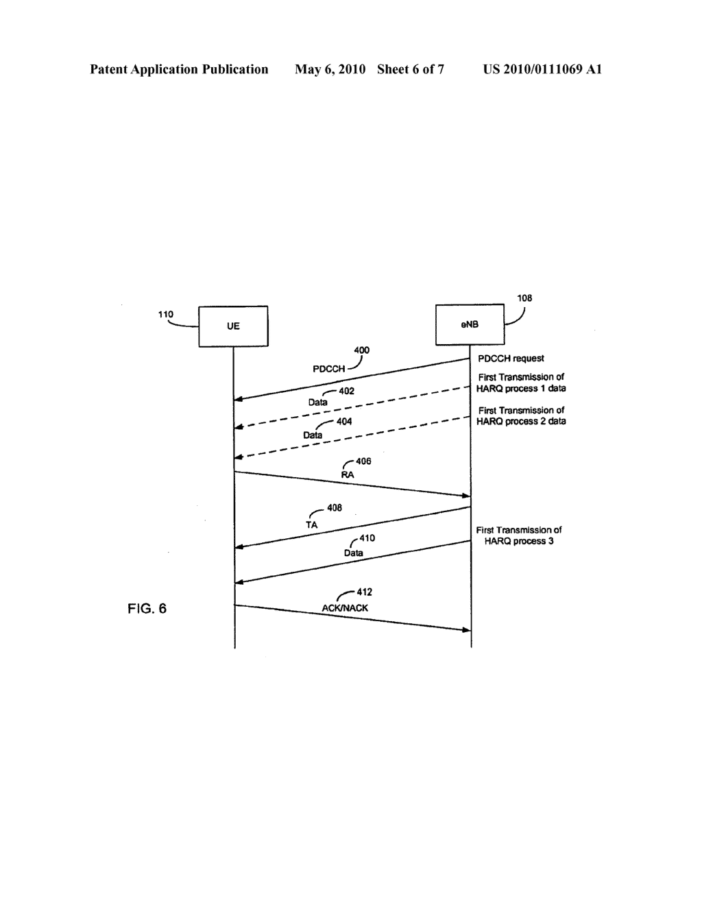 SYSTEM AND METHOD OF DOWNLINKING DATA TO AN UNSYNCHRONIZED USER EQUIPMENT IN A TELECOMMUNICATIONS NETWORK - diagram, schematic, and image 07