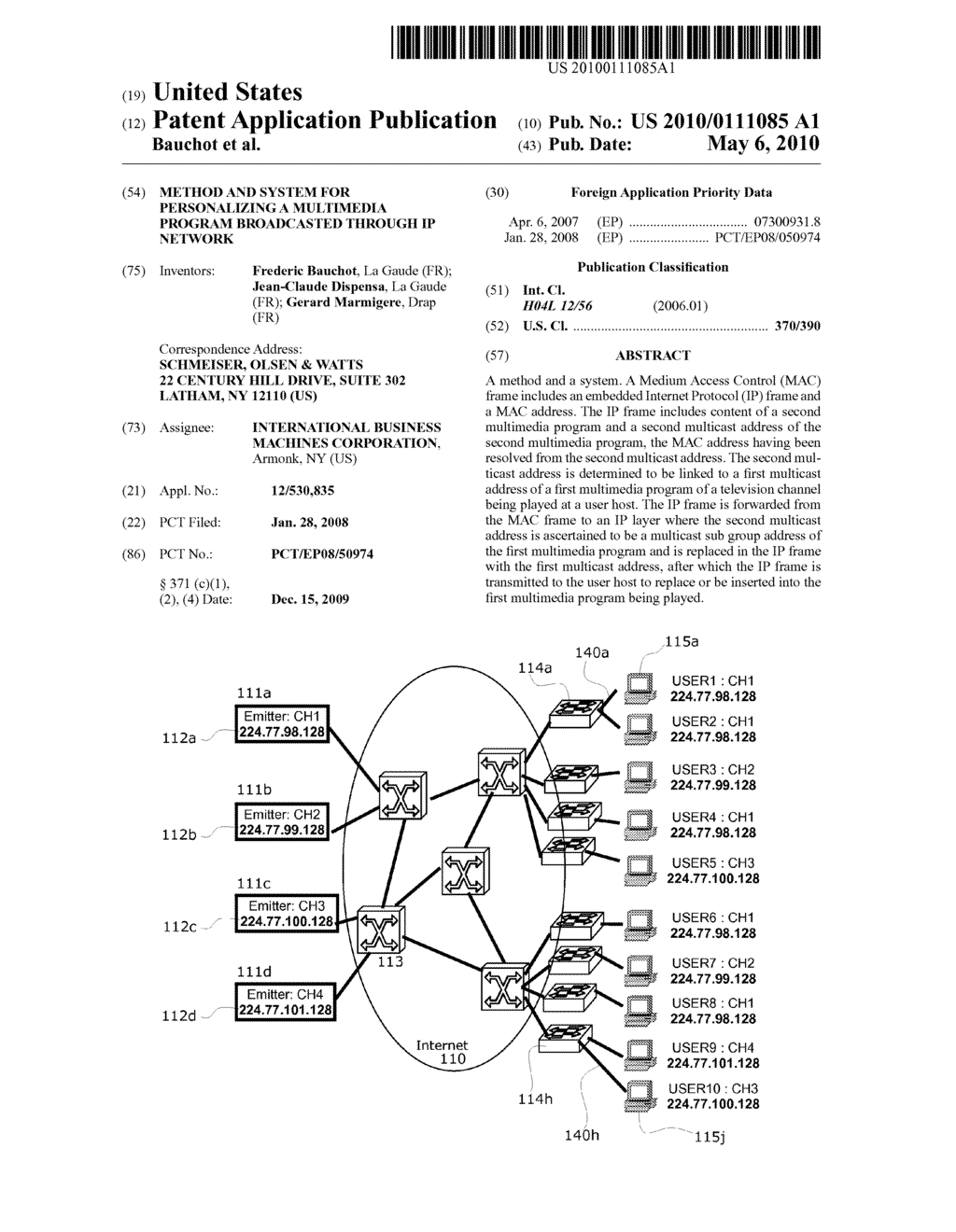 METHOD AND SYSTEM FOR PERSONALIZING A MULTIMEDIA PROGRAM BROADCASTED THROUGH IP NETWORK - diagram, schematic, and image 01