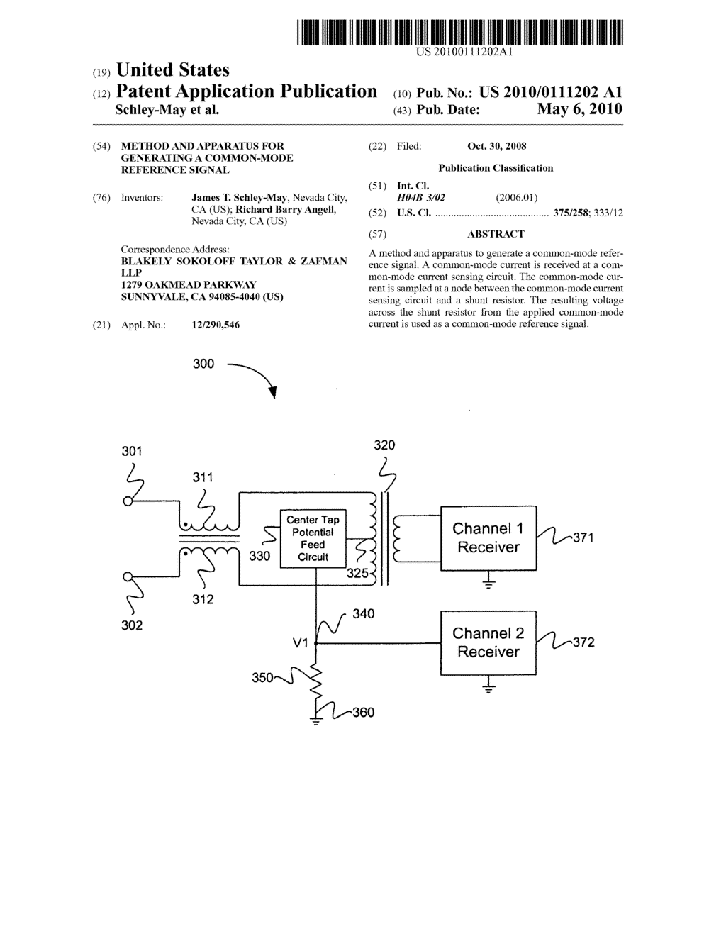 Method and apparatus for generating a common-mode reference signal - diagram, schematic, and image 01