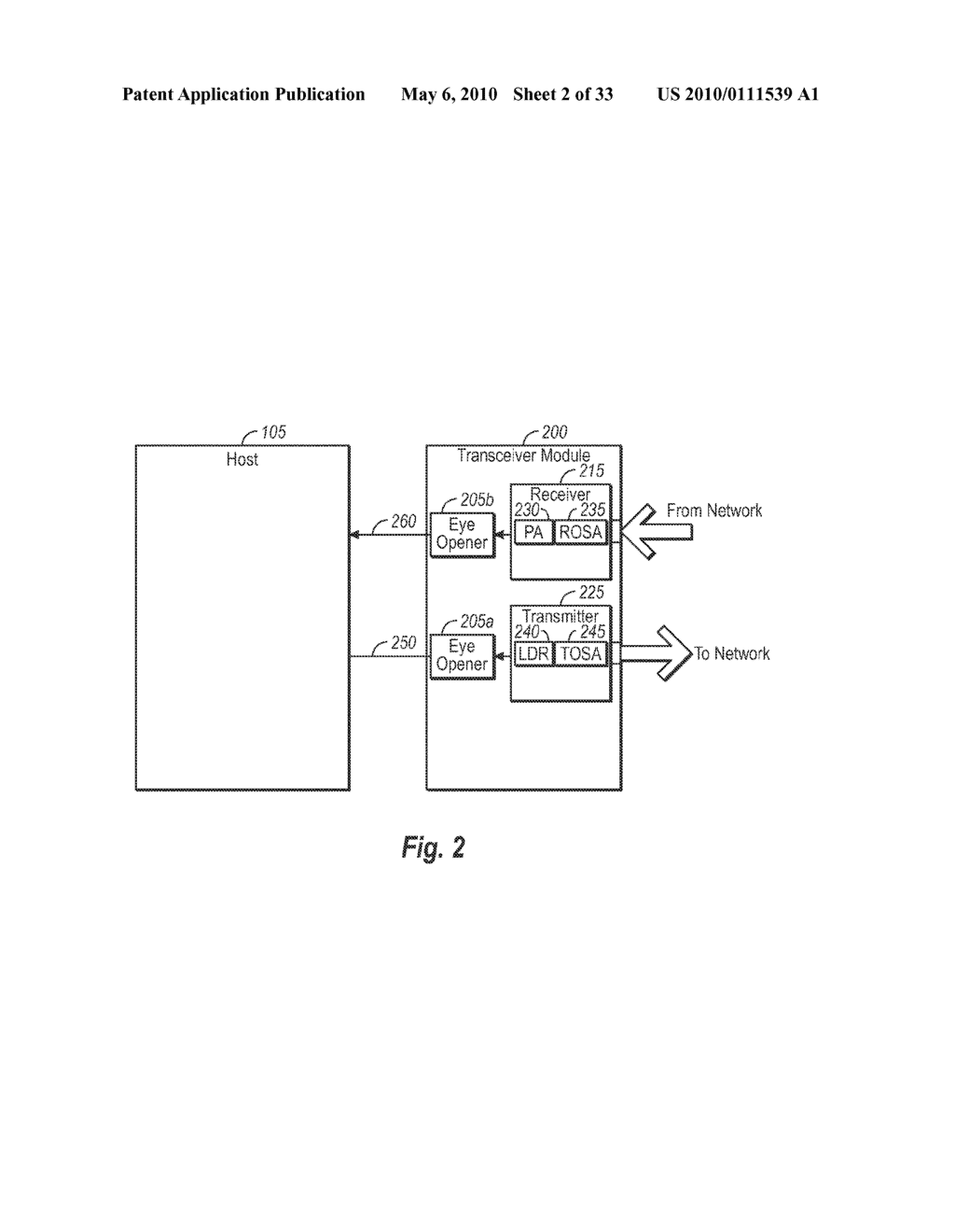 TRANSCEIVER MODULE AND INTEGRATED CIRCUIT WITH DUAL EYE OPENERS - diagram, schematic, and image 03