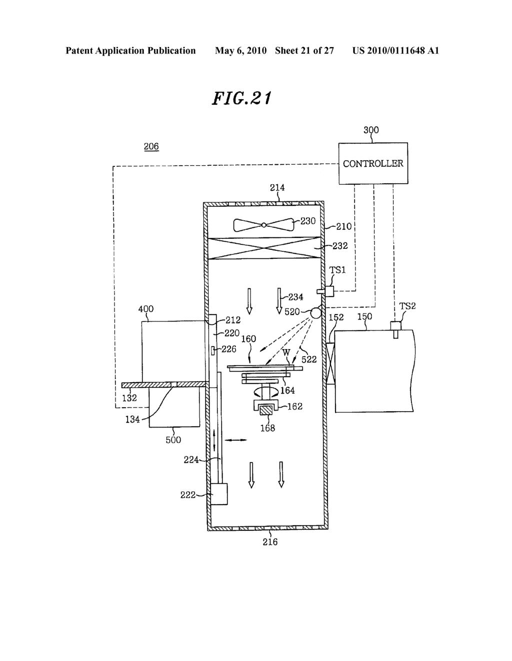 SUBSTRATE PROCESSING APPARATUS AND PARTICLE ADHESION PREVENTING METHOD - diagram, schematic, and image 22