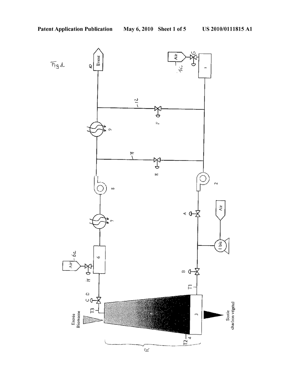 METHOD FOR PRODUCING VEGETABLE CARBON WITH HIGH CARBON CONTENT AND PLANT FOR CARRYING OUT SAID METHOD - diagram, schematic, and image 02