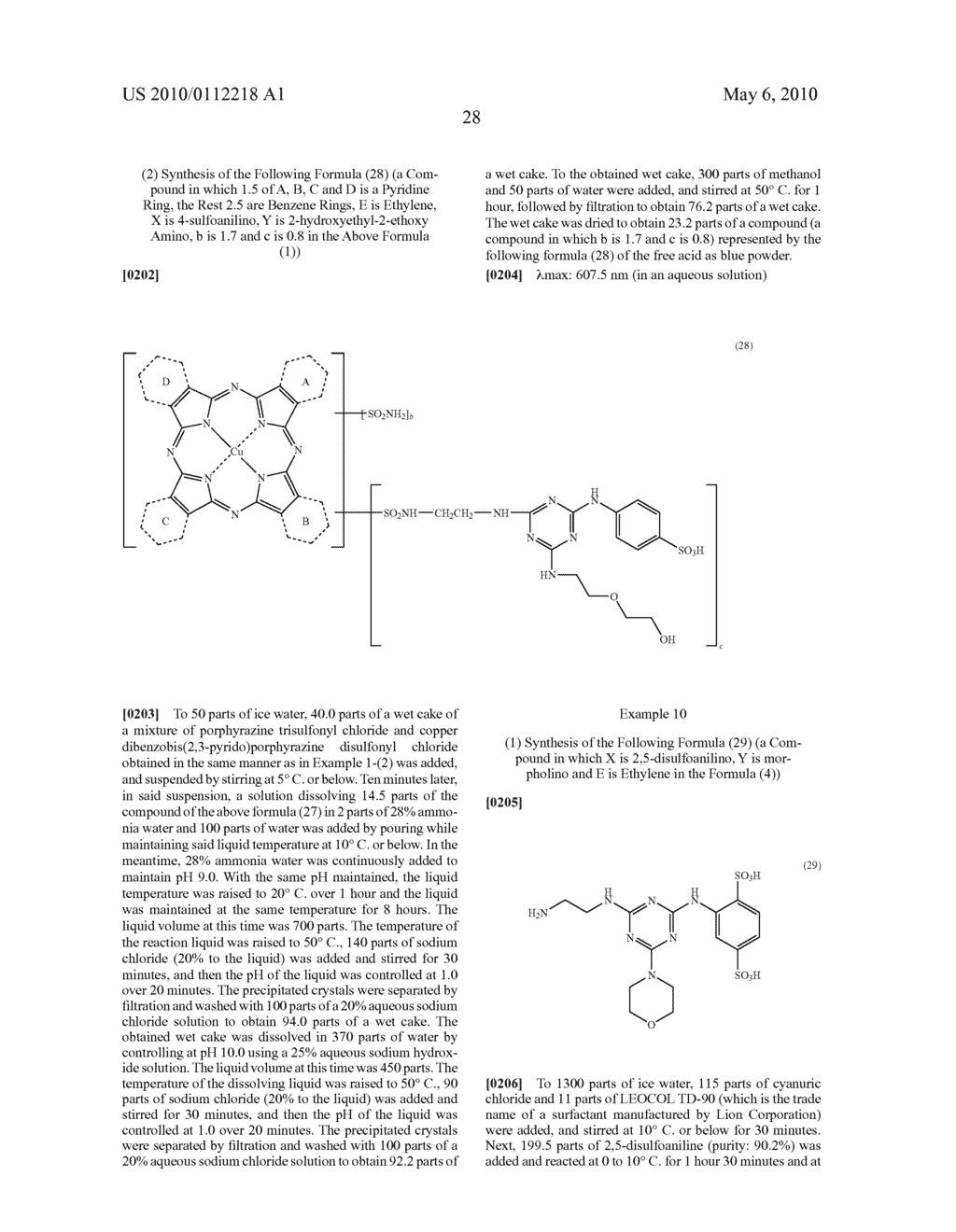 NOVEL PORPHYRAZINE COLORING MATTER, INK, INK SET, AND COLORED PRODUCT - diagram, schematic, and image 29