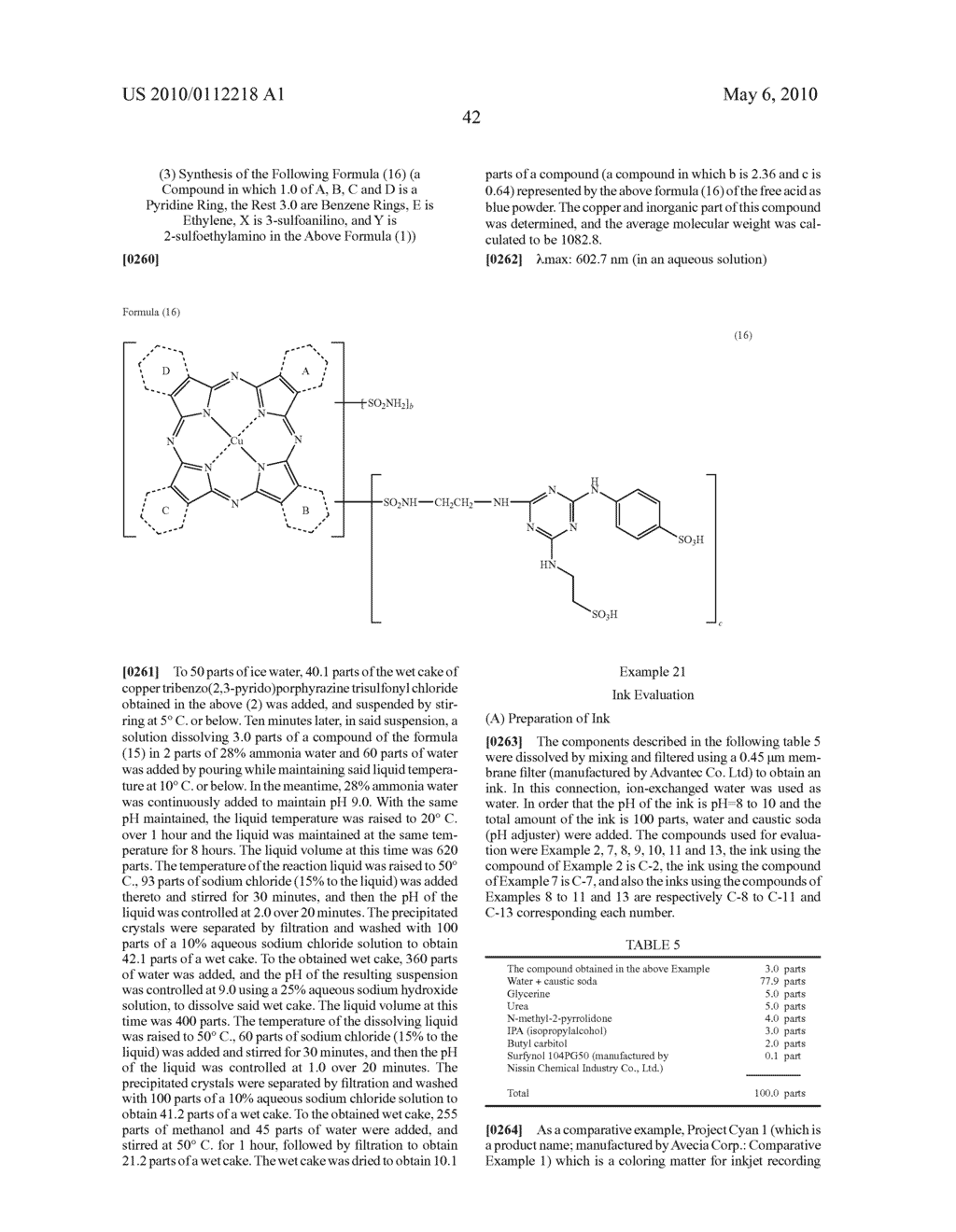 NOVEL PORPHYRAZINE COLORING MATTER, INK, INK SET, AND COLORED PRODUCT - diagram, schematic, and image 43