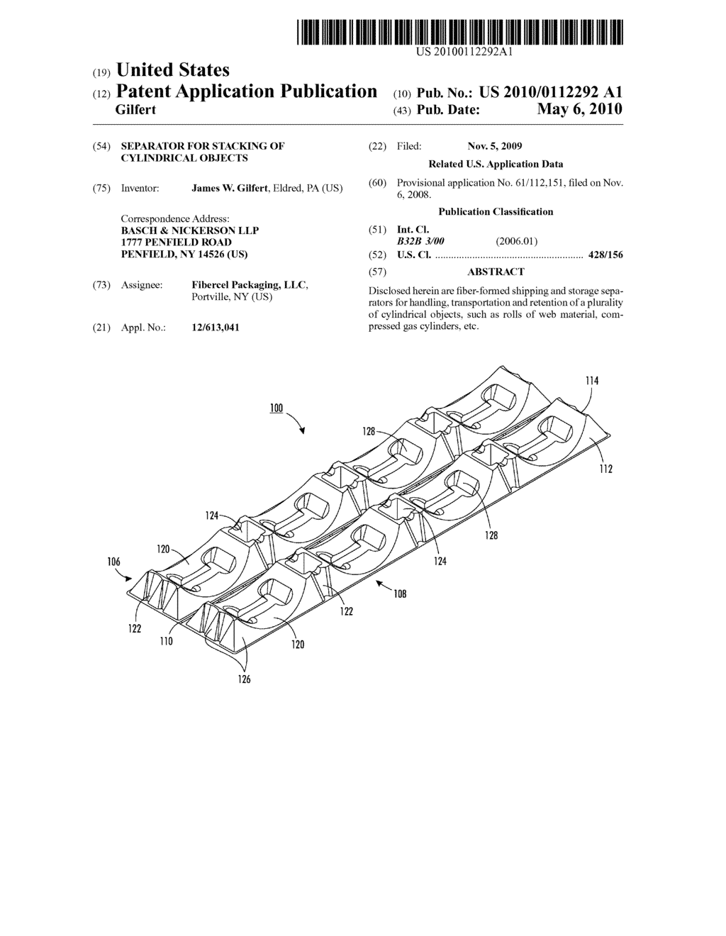 SEPARATOR FOR STACKING OF CYLINDRICAL OBJECTS - diagram, schematic, and image 01