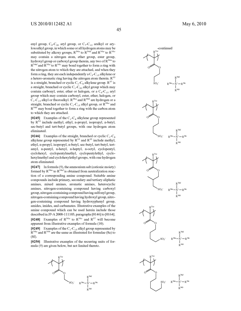 FLUORINATED MONOMER OF CYCLIC ACETAL STRUCTURE, POLYMER, RESIST PROTECTIVE COATING COMPOSITION, RESIST COMPOSITION, AND PATTERNING PROCESS - diagram, schematic, and image 46