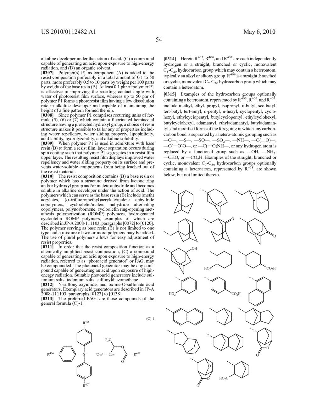 FLUORINATED MONOMER OF CYCLIC ACETAL STRUCTURE, POLYMER, RESIST PROTECTIVE COATING COMPOSITION, RESIST COMPOSITION, AND PATTERNING PROCESS - diagram, schematic, and image 55