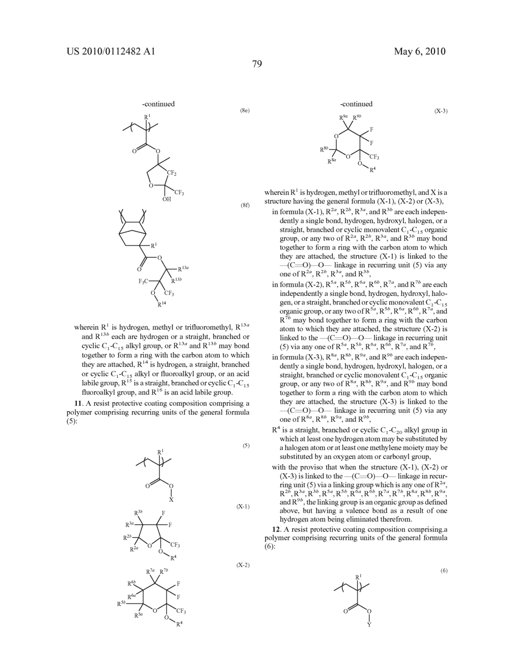 FLUORINATED MONOMER OF CYCLIC ACETAL STRUCTURE, POLYMER, RESIST PROTECTIVE COATING COMPOSITION, RESIST COMPOSITION, AND PATTERNING PROCESS - diagram, schematic, and image 80