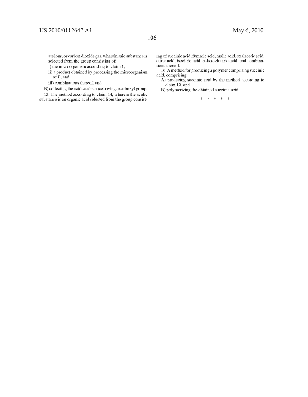 METHOD FOR PRODUCING AN ACIDIC SUBSTANCE HAVING A CARBOXYL GROUP - diagram, schematic, and image 112