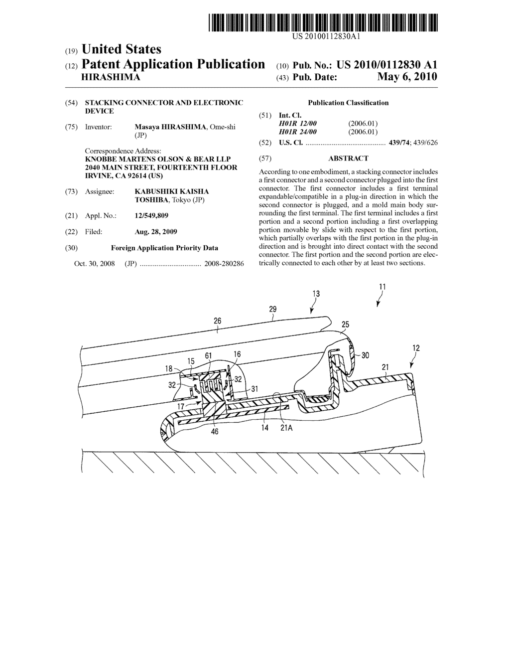 STACKING CONNECTOR AND ELECTRONIC DEVICE - diagram, schematic, and image 01