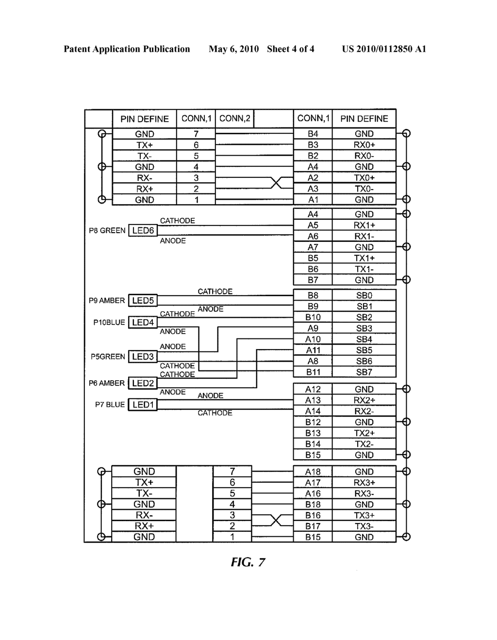 SAS PANEL MOUNT CONNECTOR CABLE ASSEMBLY WITH LEDs AND A SYSTEM INCLUDING THE SAME - diagram, schematic, and image 05