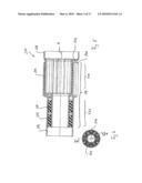 TORQUE TRANSMISSION DEVICE FOR THE LOW VIBRATION TRANSMISSION OF TORQUE VIA AT LEAST ONE SHAFT diagram and image