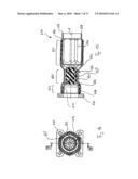 TORQUE TRANSMISSION DEVICE FOR THE LOW VIBRATION TRANSMISSION OF TORQUE VIA AT LEAST ONE SHAFT diagram and image