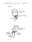 Racket grip aid diagram and image