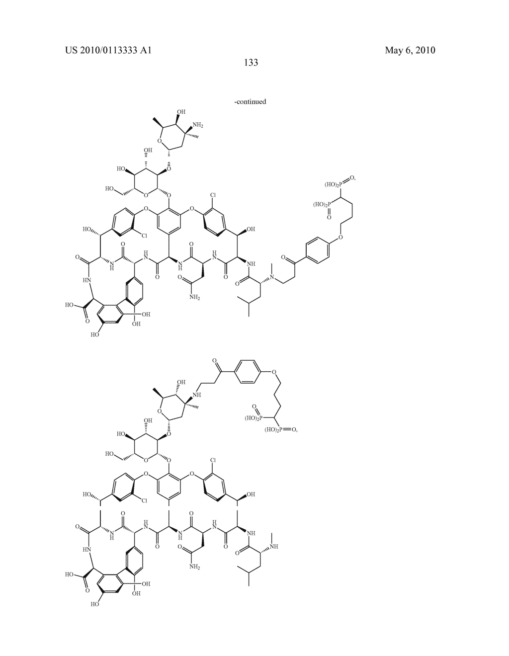 PHOSPHONATED GLYCOPEPTIDE AND LIPOGLYCOPEPTIDE ANTIBIOTICS AND USES THEREOF FOR THE PREVENTION AND TREATMENT OF BONE AND JOINT INFECTIONS - diagram, schematic, and image 134