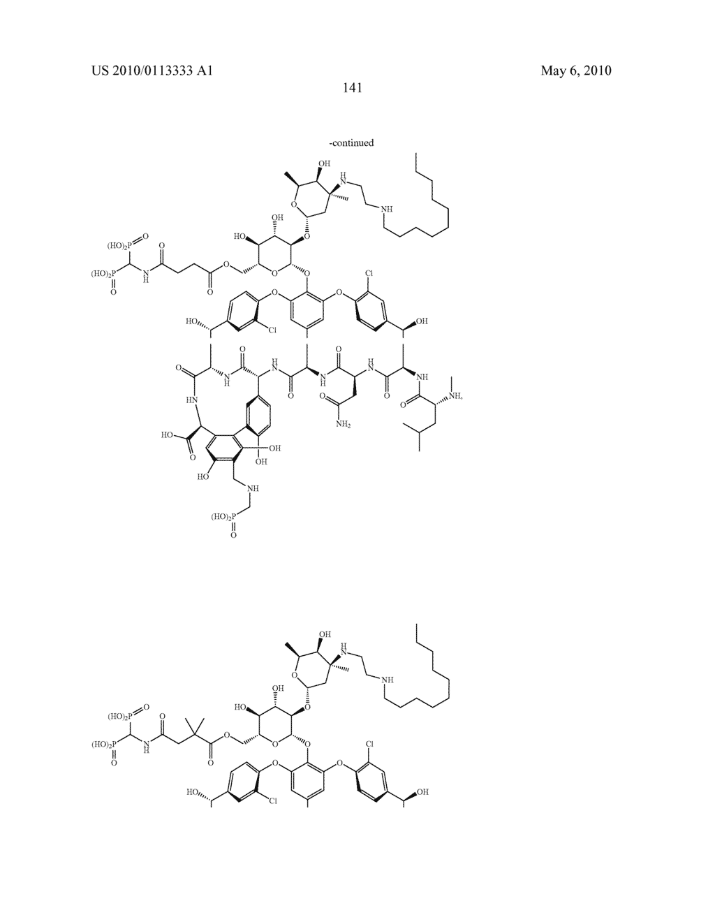 PHOSPHONATED GLYCOPEPTIDE AND LIPOGLYCOPEPTIDE ANTIBIOTICS AND USES THEREOF FOR THE PREVENTION AND TREATMENT OF BONE AND JOINT INFECTIONS - diagram, schematic, and image 142