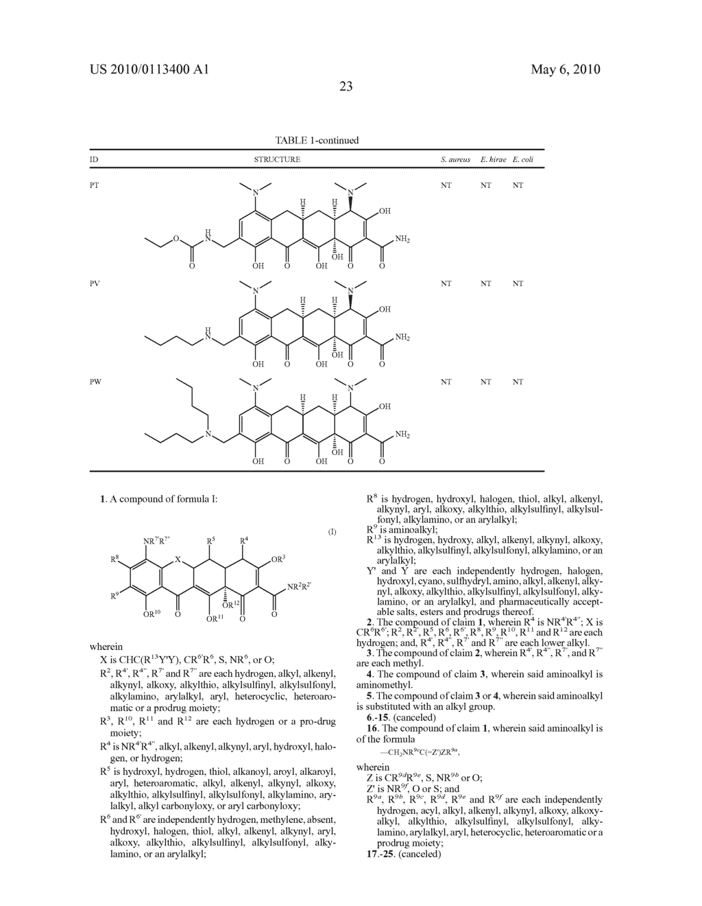 9-Aminomethyl Substituted Minocycline Compounds - diagram, schematic, and image 24
