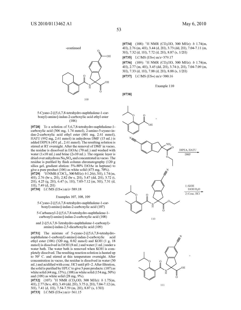 SUBSTITUTED BENZOYLAMINO-INDAN-2-CARBOXYLIC ACIDS AND RELATED COMPOUNDS - diagram, schematic, and image 54