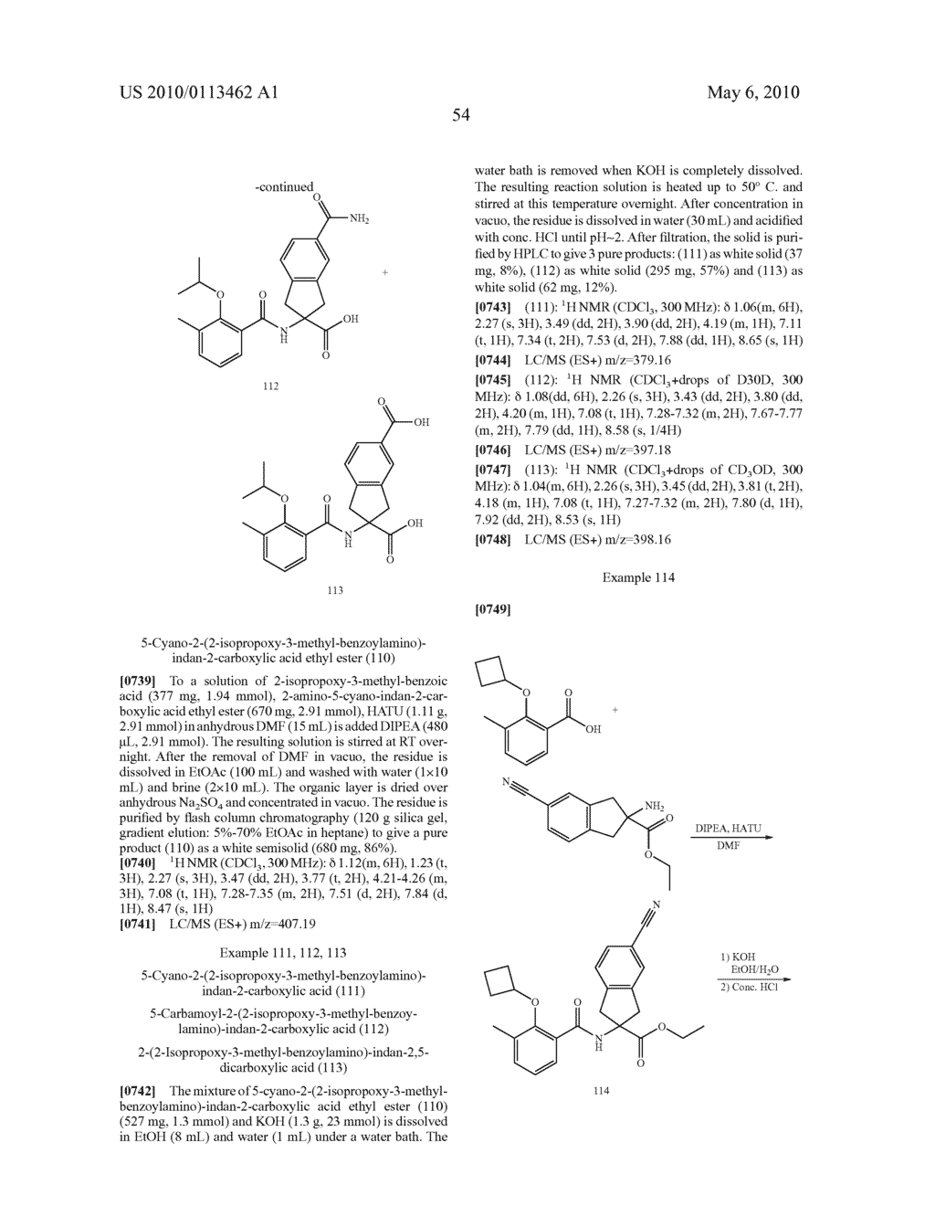 SUBSTITUTED BENZOYLAMINO-INDAN-2-CARBOXYLIC ACIDS AND RELATED COMPOUNDS - diagram, schematic, and image 55