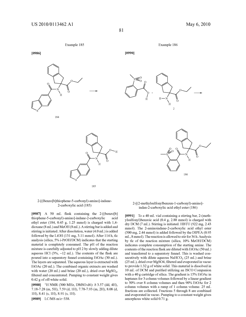 SUBSTITUTED BENZOYLAMINO-INDAN-2-CARBOXYLIC ACIDS AND RELATED COMPOUNDS - diagram, schematic, and image 82