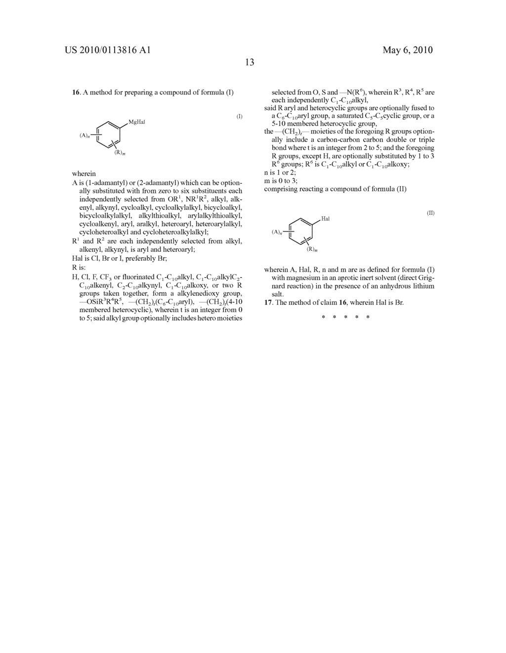 METHOD FOR PREPARTION OF SUBSTITUTED ADAMANTYLARYMAGNESIUM HALIDES - diagram, schematic, and image 14