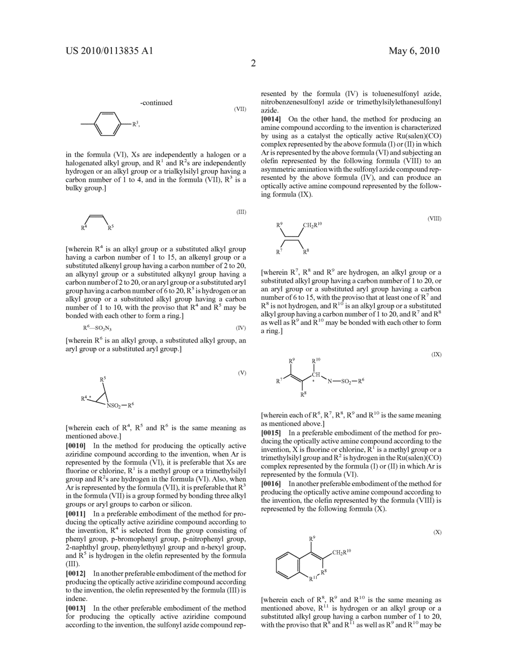 Method for producing optically active aziridine compounds and amine compounds as well as complexes and their intermediates used in this method - diagram, schematic, and image 04