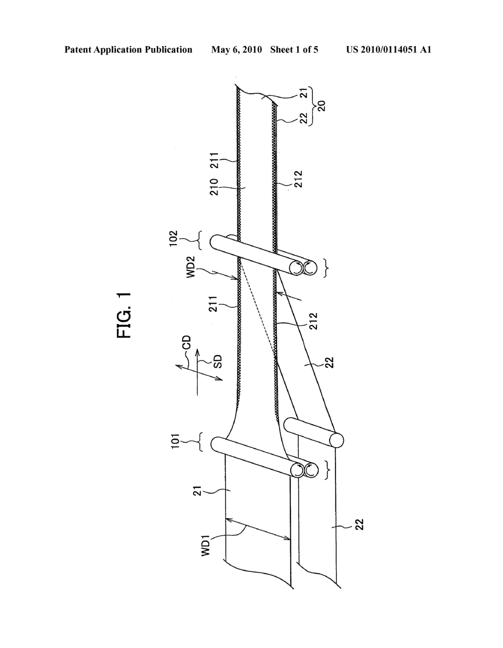 STRETCHABLE COMPOSITE SHEET AND DISPOSABLE WEARING ARTICLE USING THE SAME - diagram, schematic, and image 02