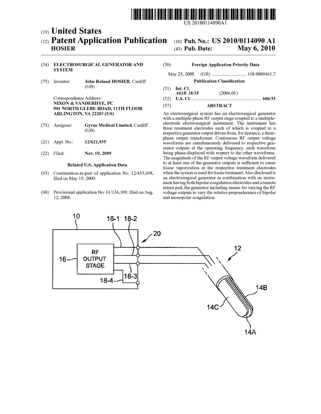 ELECTROSURGICAL GENERATOR AND SYSTEM - diagram, schematic, and image 01