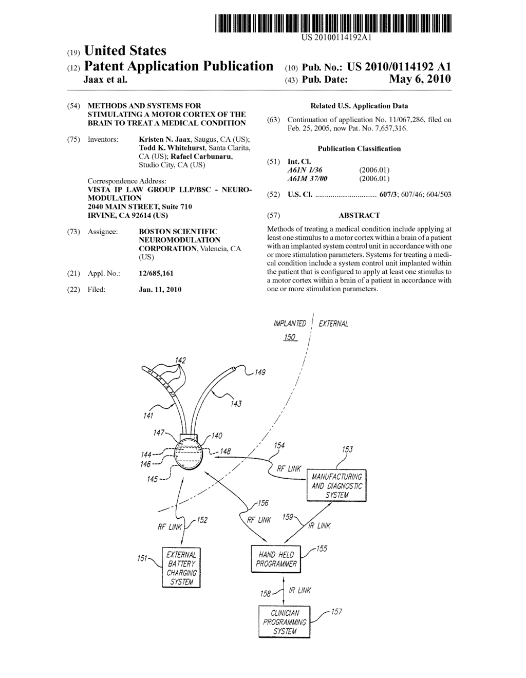 METHODS AND SYSTEMS FOR STIMULATING A MOTOR CORTEX OF THE BRAIN TO TREAT A MEDICAL CONDITION - diagram, schematic, and image 01