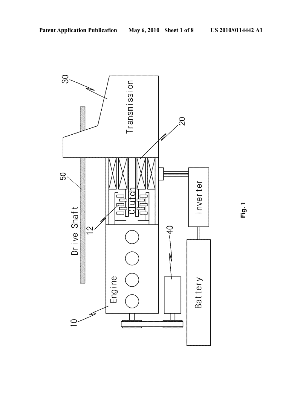 METHOD OF ADJUSTING CHARACTERISTICS OF A CLUTCH IN A HYBRID ELECTRIC VEHICLE - diagram, schematic, and image 02