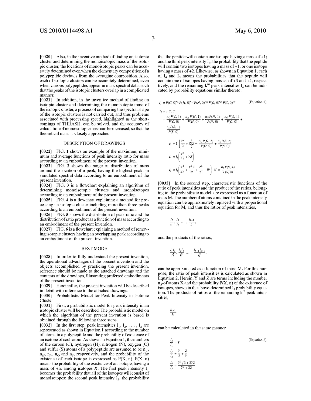 METHOD FOR DETERMINING ISOTOPIC CLUSTERS AND MONOISOTOPIC MASSES OF POLYPEPTIDES ON MASS SPECTRA OF COMPLEX POLYPEPTIDE MIXTURES AND COMPUTER-READABLE MEDIUM THEREOF - diagram, schematic, and image 10