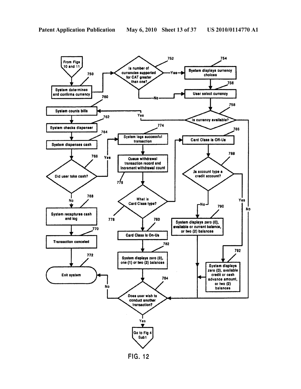 Global Method and System For Providing Enhanced Transactional Functionality Through a Customer Terminal - diagram, schematic, and image 14