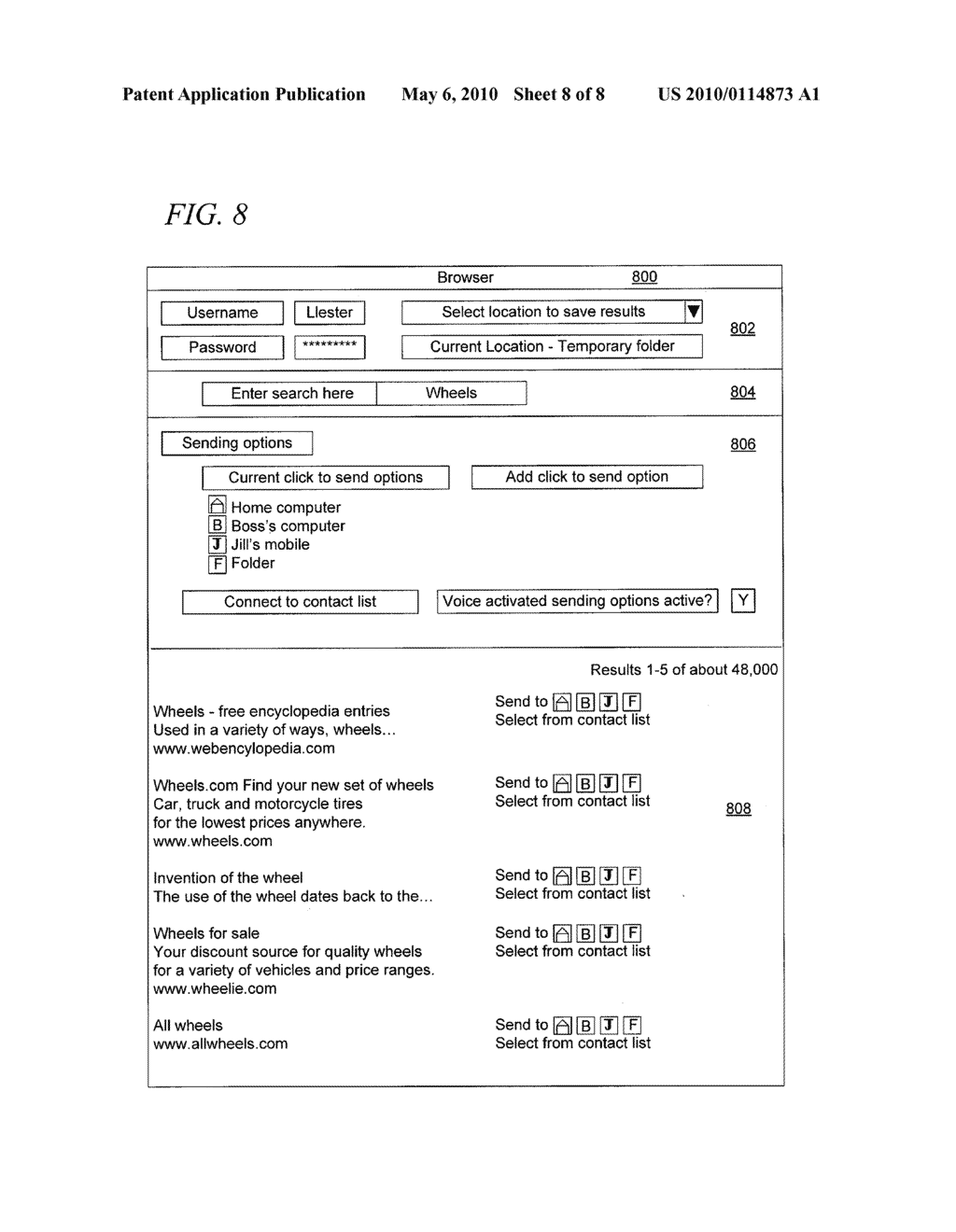 SYSTEM AND METHOD FOR COMMUNICATING SEARCH RESULTS - diagram, schematic, and image 09