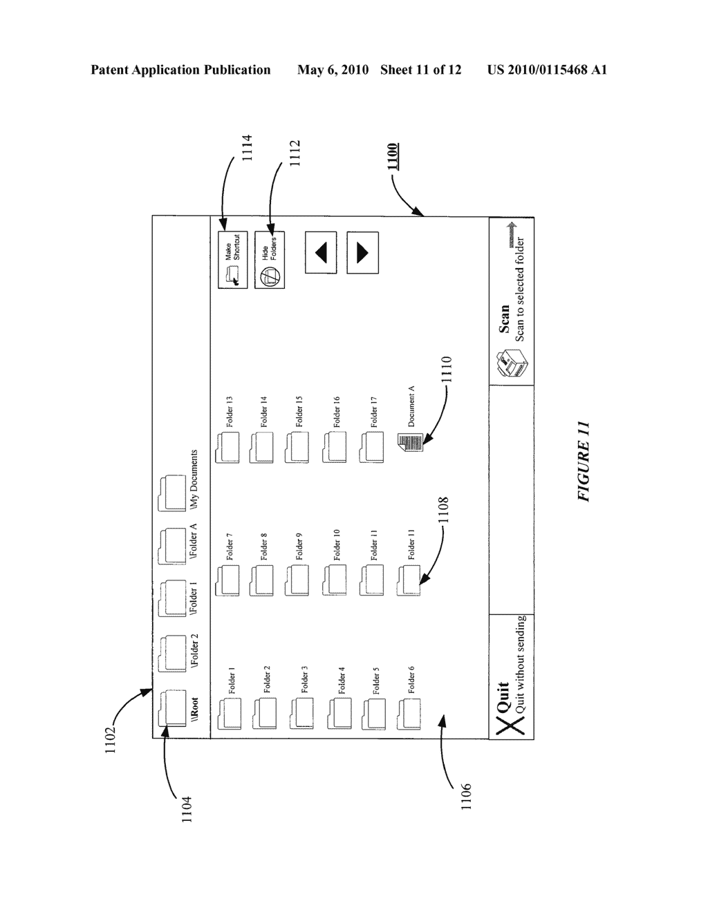 SYSTEM AND METHOD FOR HIERARCHICAL ELECTRONIC FILE NAVIGATION FROM A PROCESSING DEVICE FRONT PANEL - diagram, schematic, and image 12
