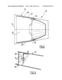 NACELLE FOR TURBOJET JET FITTED WITH A SINGLE DOOR THRUST REVERSER SYSTEM diagram and image