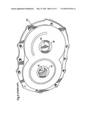 Roots type gear compressor with helical lobes having communication with discharge port diagram and image