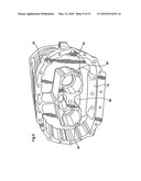 Roots type gear compressor with helical lobes having communication with discharge port diagram and image