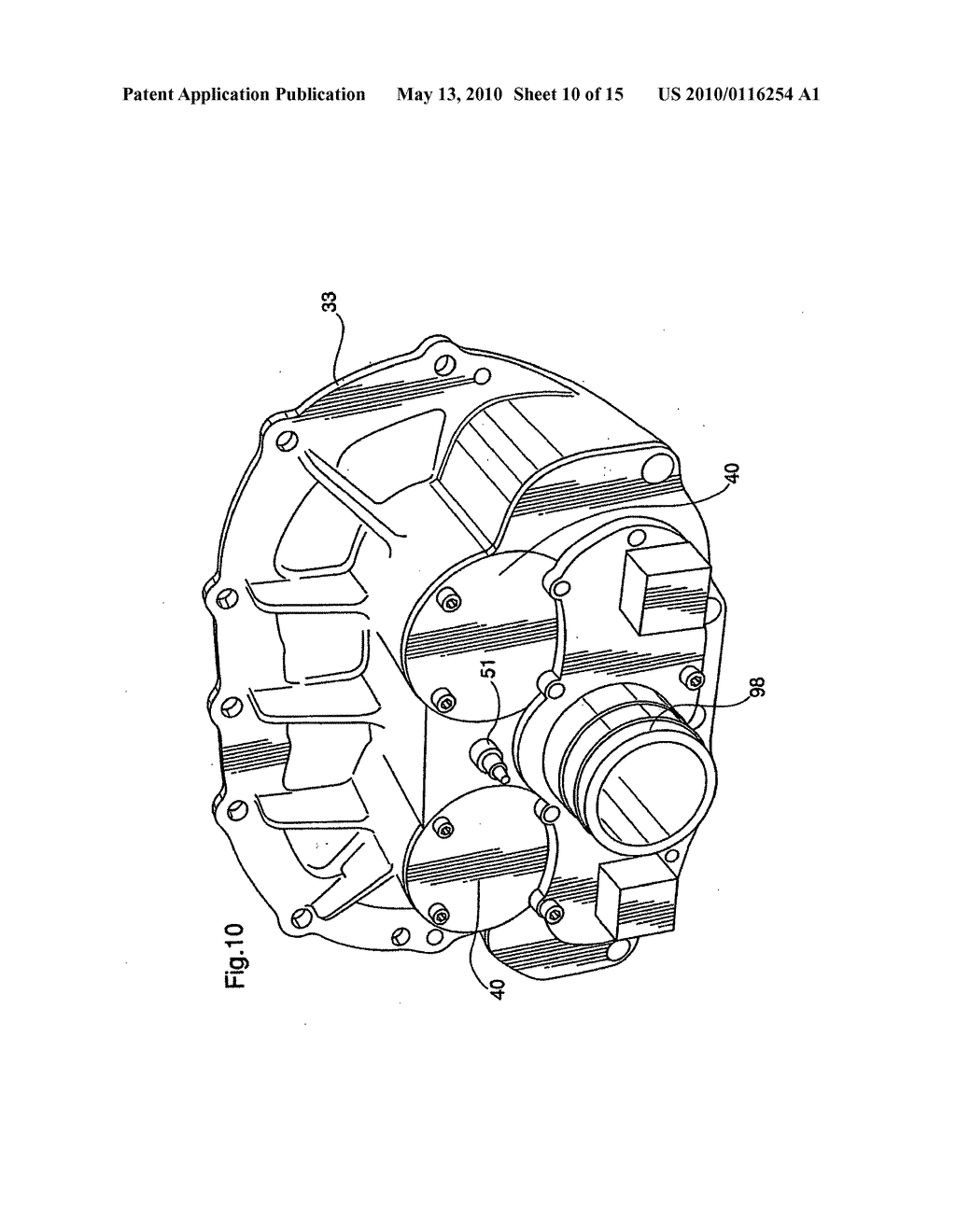 Roots type gear compressor with helical lobes having communication with discharge port - diagram, schematic, and image 11