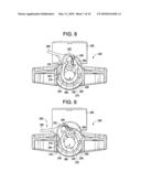 ACTUATING MECHANISM FOR FLUID DISPLACEMENT AND PRESSURIZING DEVICE diagram and image