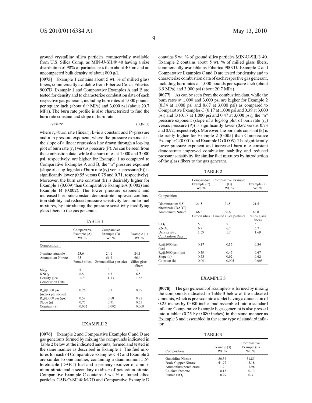 GAS GENERATING COMPOSITIONS HAVING GLASS FIBERS - diagram, schematic, and image 17