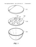 Container cover with integrated compartments diagram and image