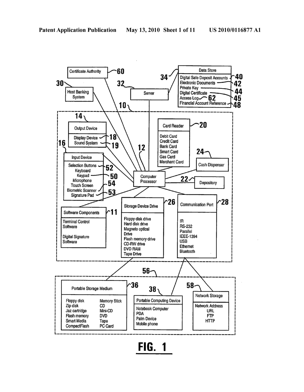 Automated banking machine that operates responsive to data bearing records - diagram, schematic, and image 02