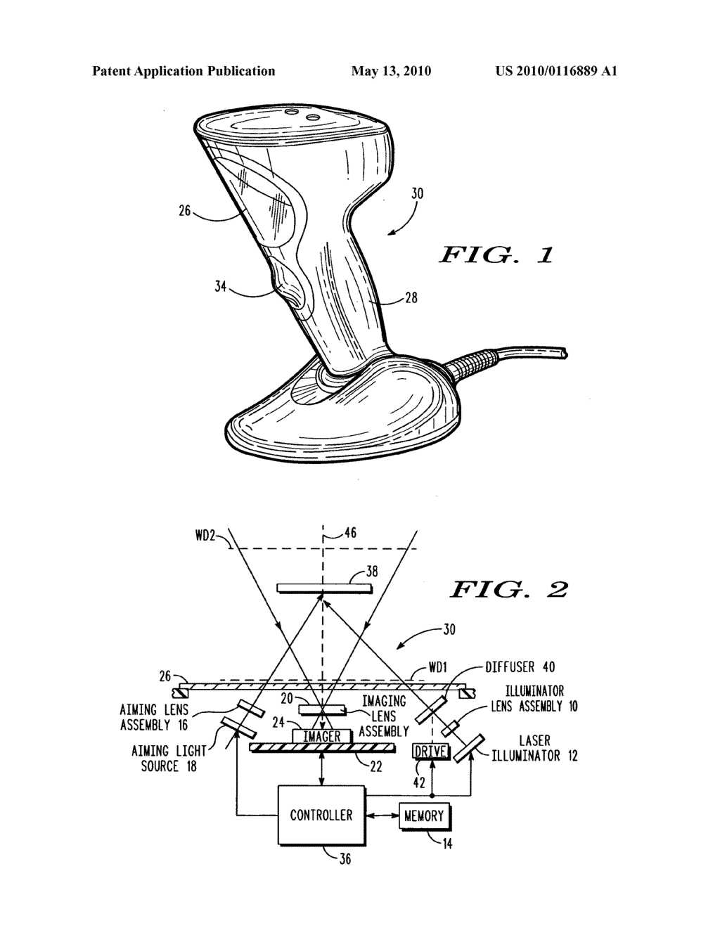 Imaging reader with efficient laser illumination - diagram, schematic, and image 02