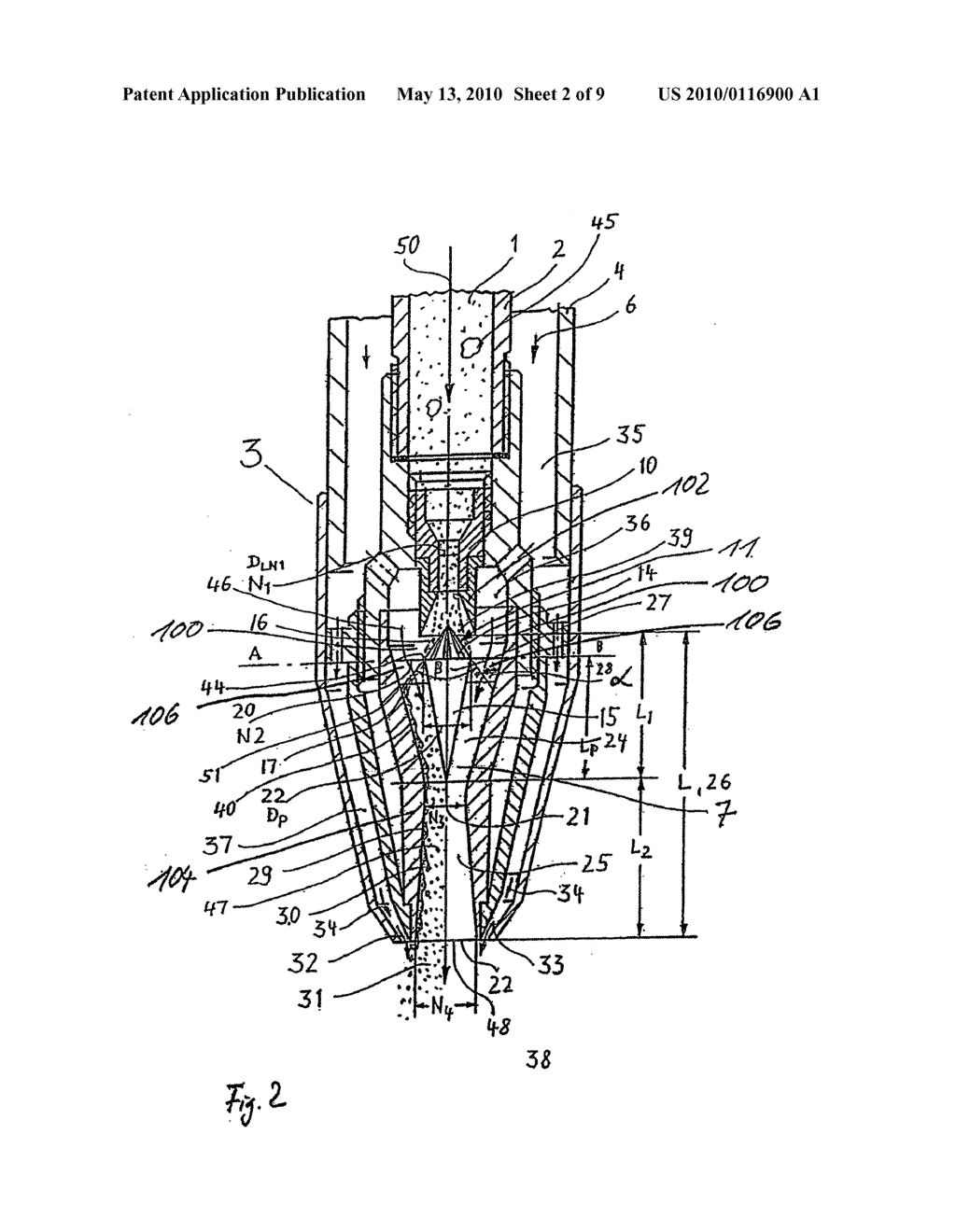 Two-substance nozzle, cluster nozzle and method for the atomization of fluids - diagram, schematic, and image 03