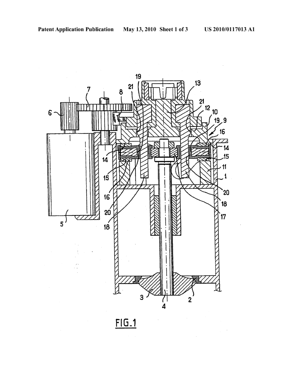 DEVICE FOR CONVERTING A PIVOTING MOVEMENT OF A PINION INTO A TRANSLATIONAL MOVEMENT OF A SLIDE, AND VALVE COMPRISING SUCH A DEVICE - diagram, schematic, and image 02