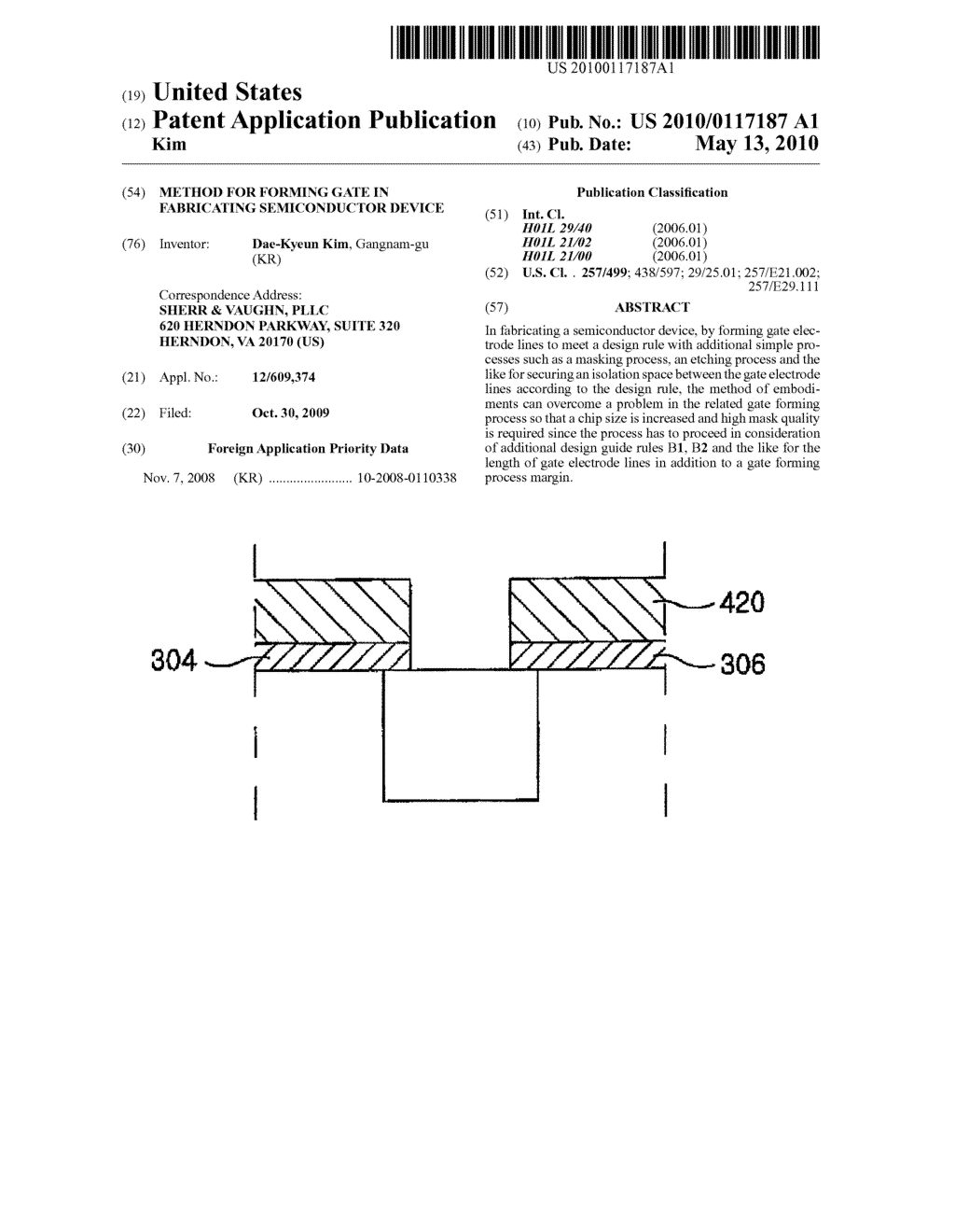 METHOD FOR FORMING GATE IN FABRICATING SEMICONDUCTOR DEVICE - diagram, schematic, and image 01