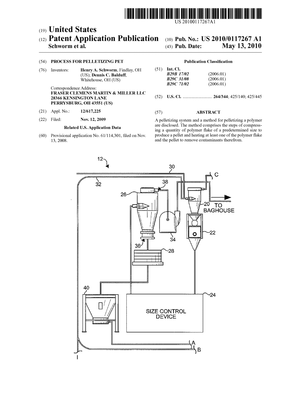 PROCESS FOR PELLETIZING PET - diagram, schematic, and image 01